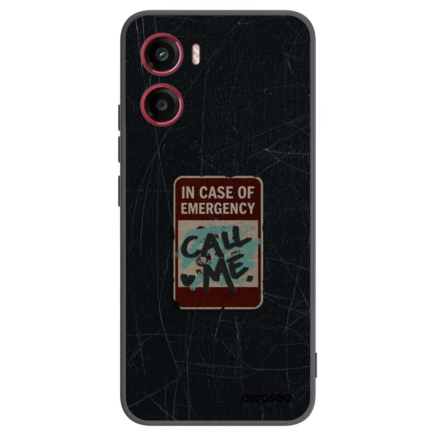 Picasee crna silikonska maskica za Motorola Moto G05 - EMERGENCY