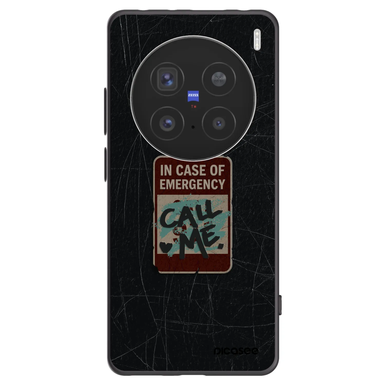 Picasee crna silikonska maskica za Vivo X200 Pro - EMERGENCY