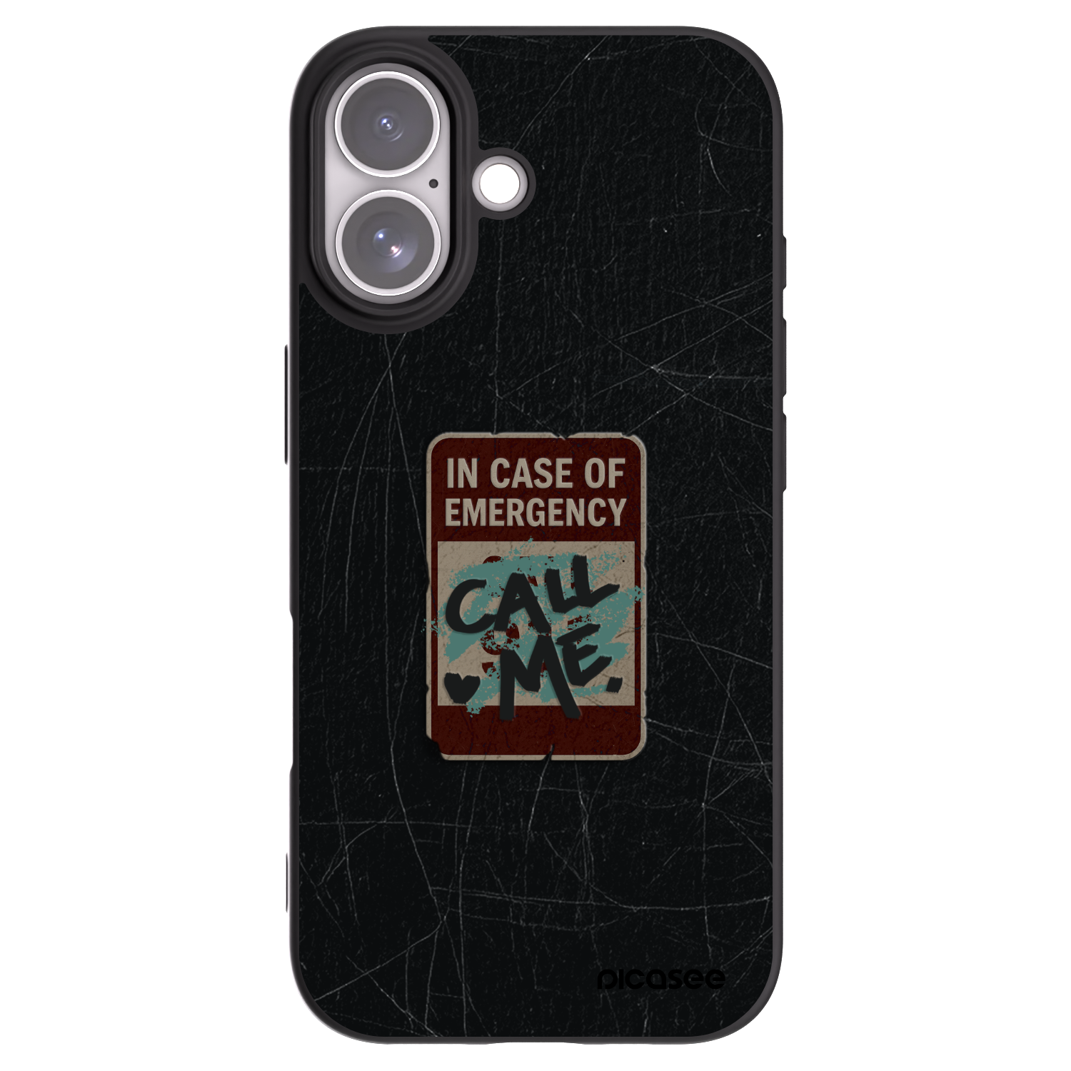 Picasee crna silikonska maskica za Apple iPhone 17 - EMERGENCY