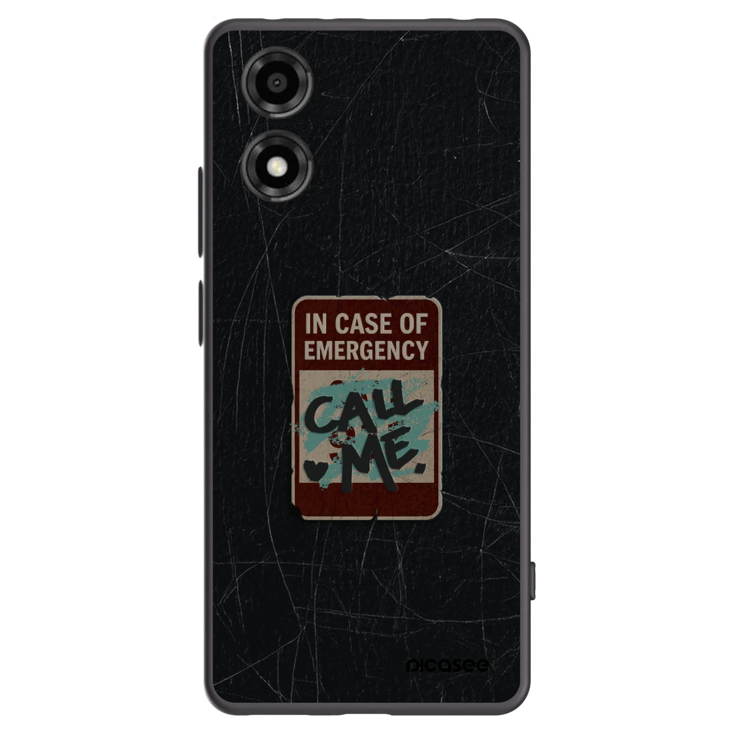 Picasee crna silikonska maskica za Motorola Moto E14 - EMERGENCY
