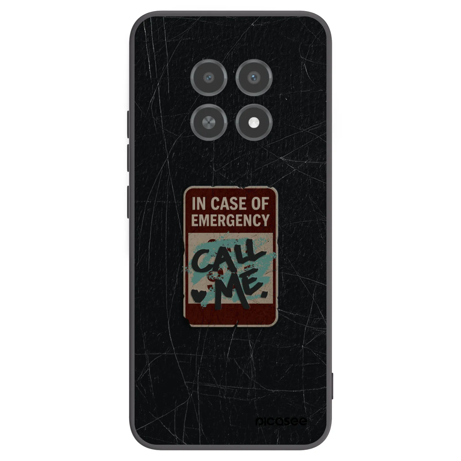 Picasee crna silikonska maskica za Realme 12X - EMERGENCY