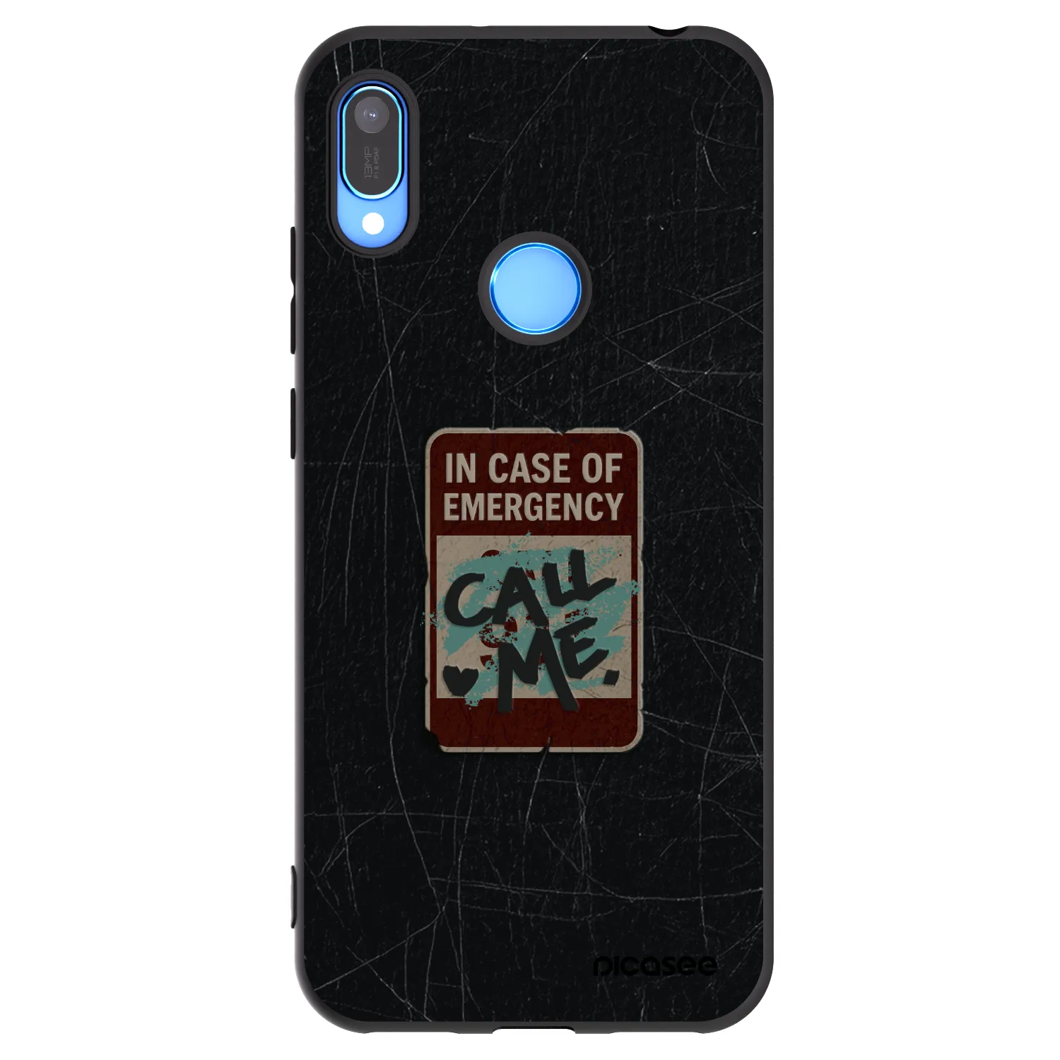 Picasee crna silikonska maskica za Huawei Y6 2019 - EMERGENCY