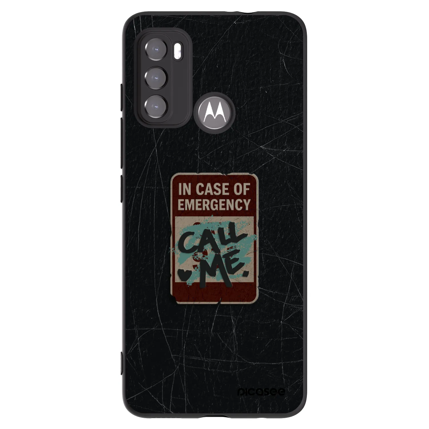 Picasee crna silikonska maskica za Motorola Edge 60 5G - EMERGENCY