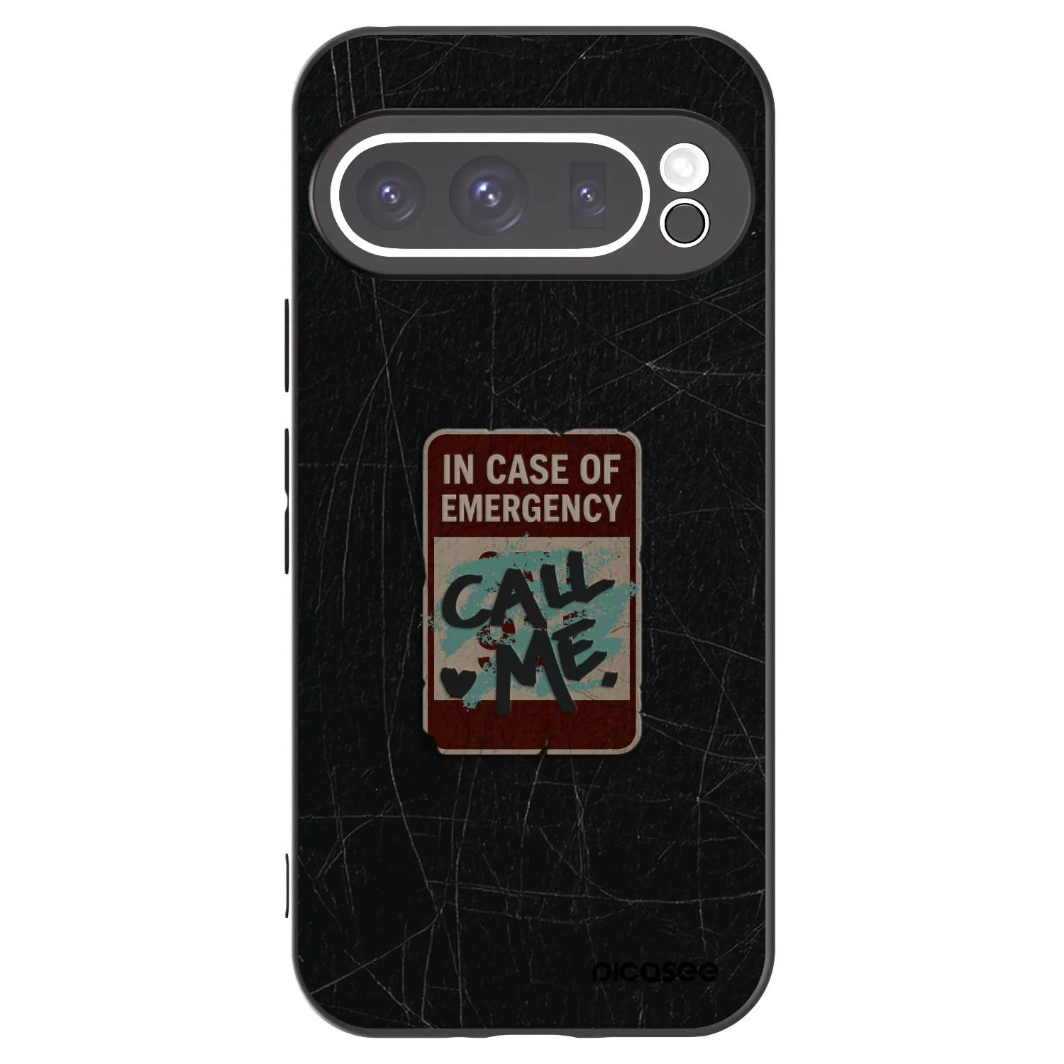Picasee crna silikonska maskica za Google Pixel 9 Pro XL - EMERGENCY