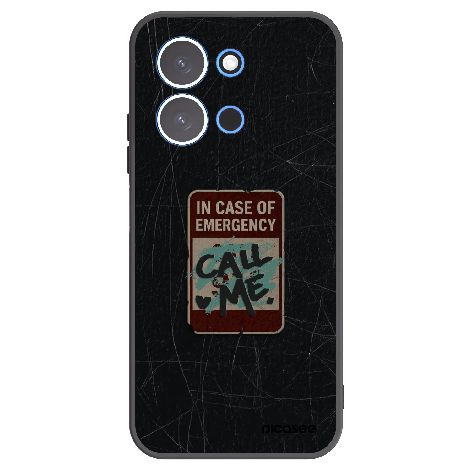 Picasee crna silikonska maskica za Xiaomi Redmi 15C 4G - EMERGENCY