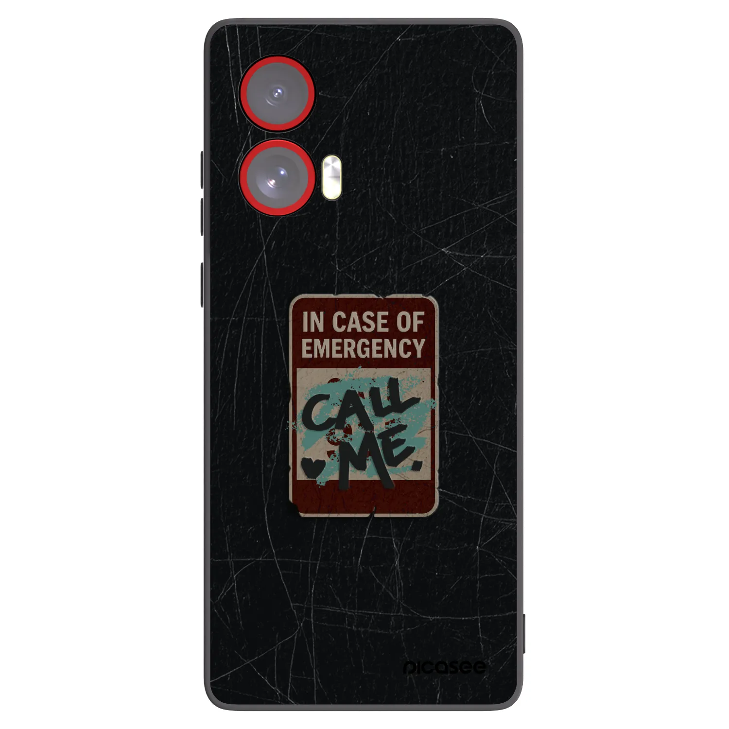 Picasee crna silikonska maskica za Motorola Edge 50 Fusion - EMERGENCY