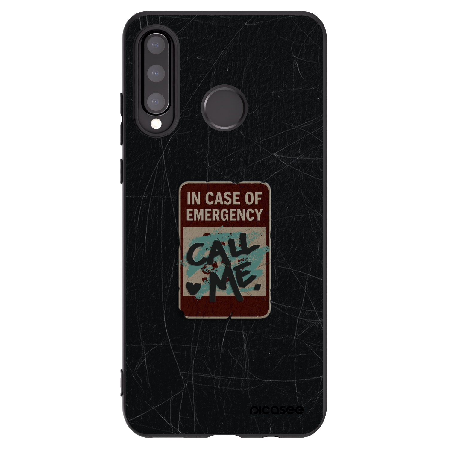 Picasee crna silikonska maskica za Huawei P30 Lite - EMERGENCY