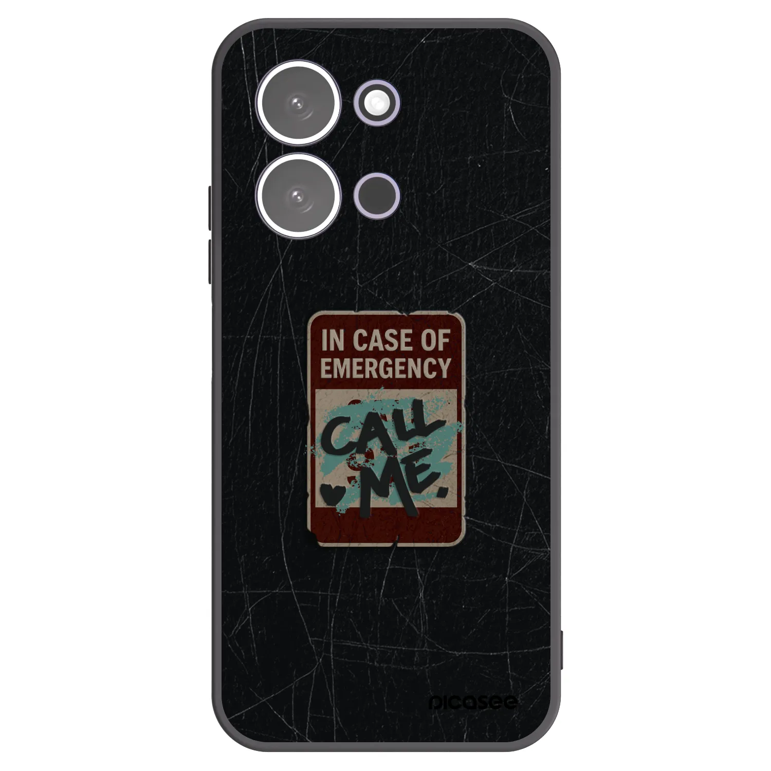 Picasee crna silikonska maskica za Xiaomi Redmi 15C 5G - EMERGENCY