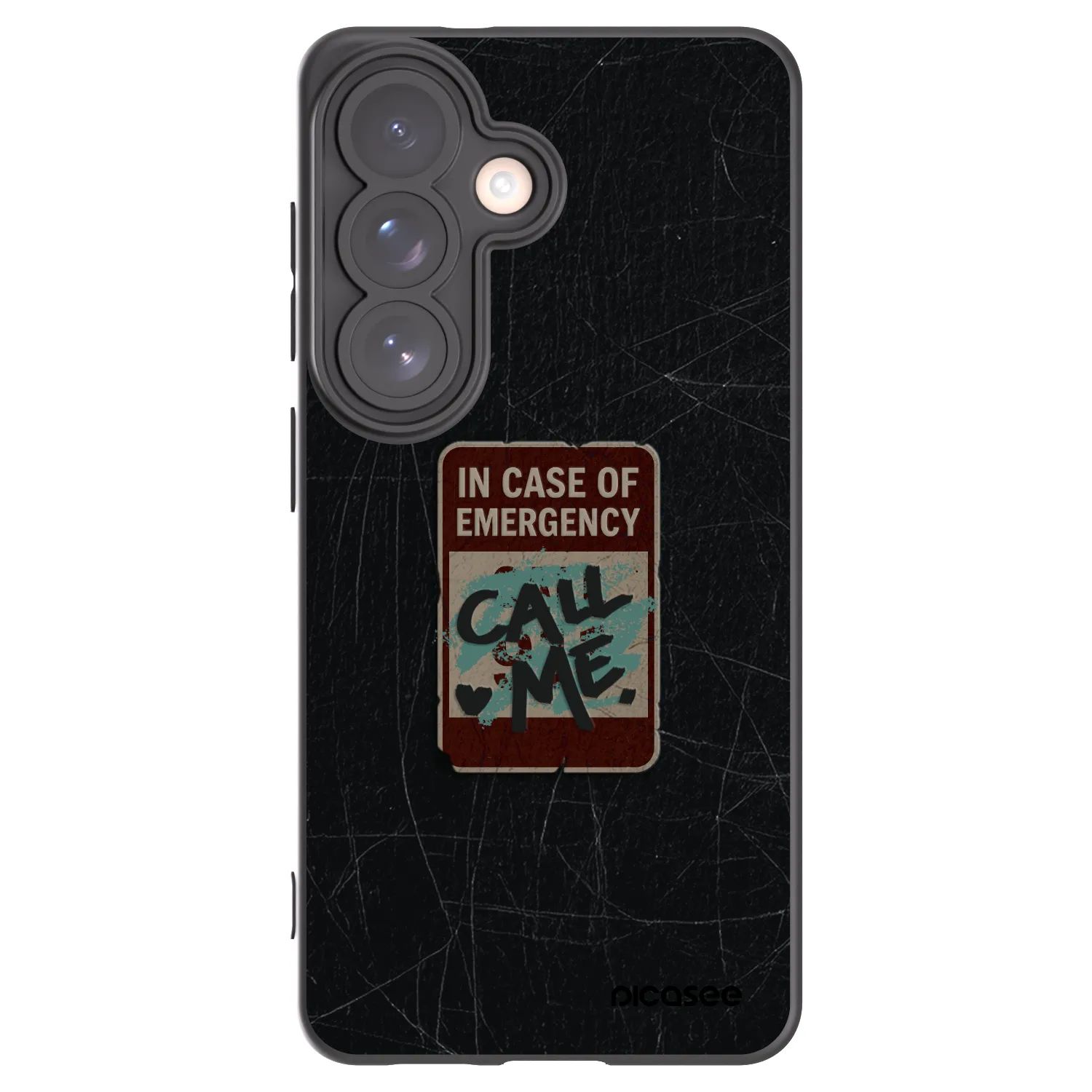 Picasee crna silikonska maskica za Samsung Galaxy S26 - EMERGENCY