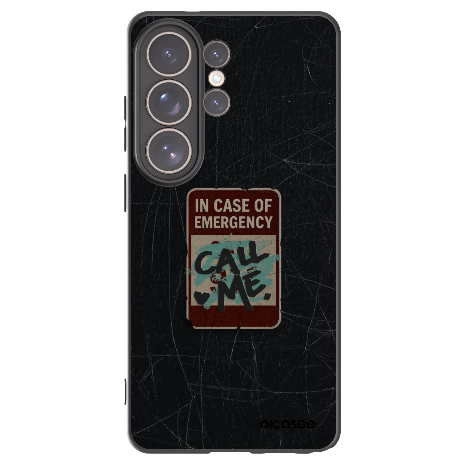 Picasee crna silikonska maskica za Samsung Galaxy S26 Ultra - EMERGENCY