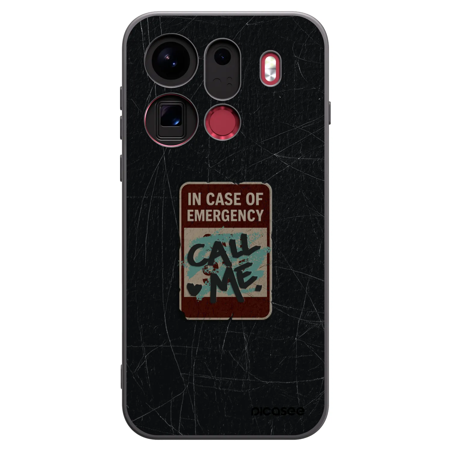 Picasee crna silikonska maskica za OPPO Find X9 Pro - EMERGENCY