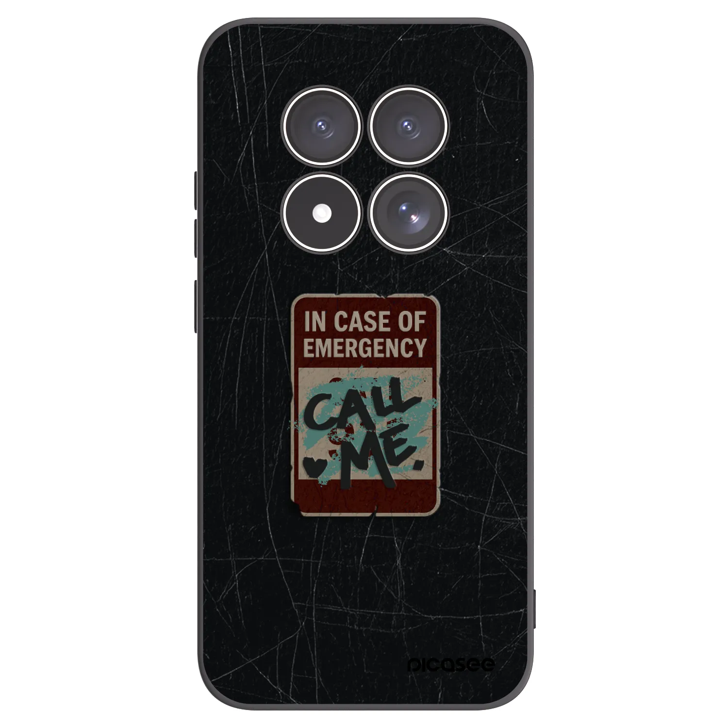 Picasee crna silikonska maskica za Xiaomi Redmi Note 15 Pro 5G - EMERGENCY