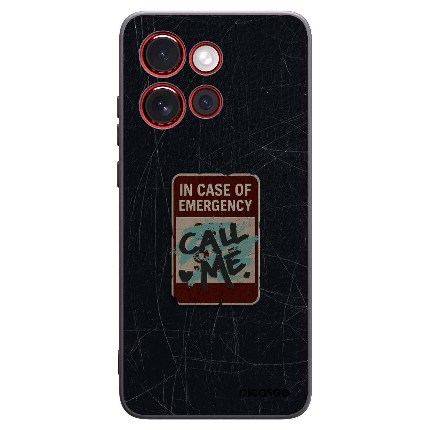 Picasee crna silikonska maskica za Motorola Edge 60 Neo 5G - EMERGENCY