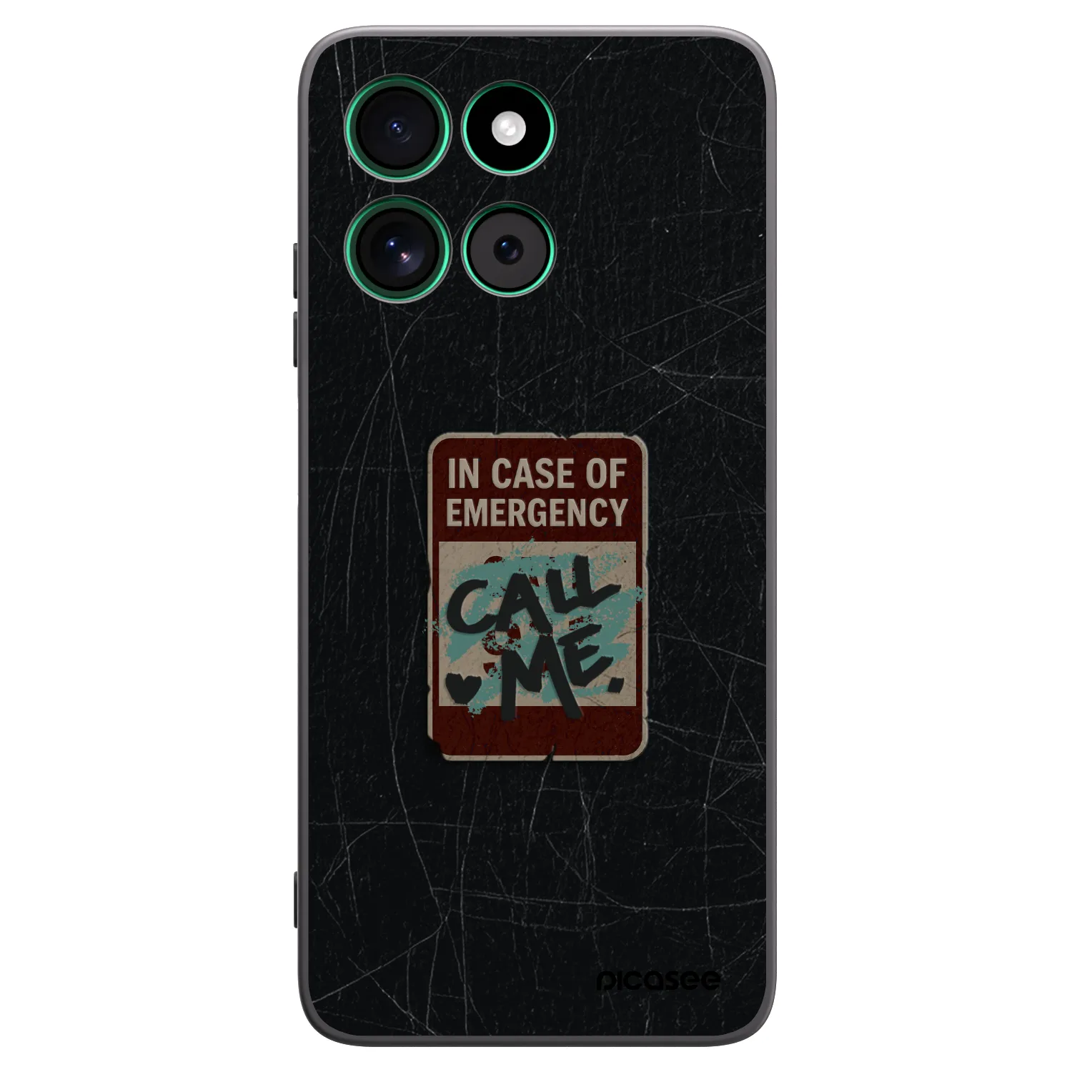Picasee crna silikonska maskica za Motorola Moto G57 Power - EMERGENCY