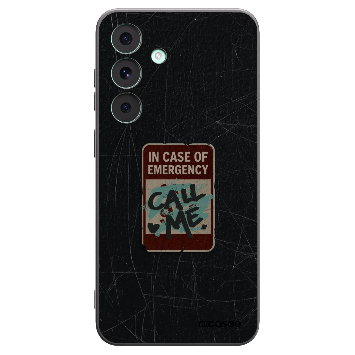 Picasee crna silikonska maskica za Samsung Galaxy S26 FE - EMERGENCY