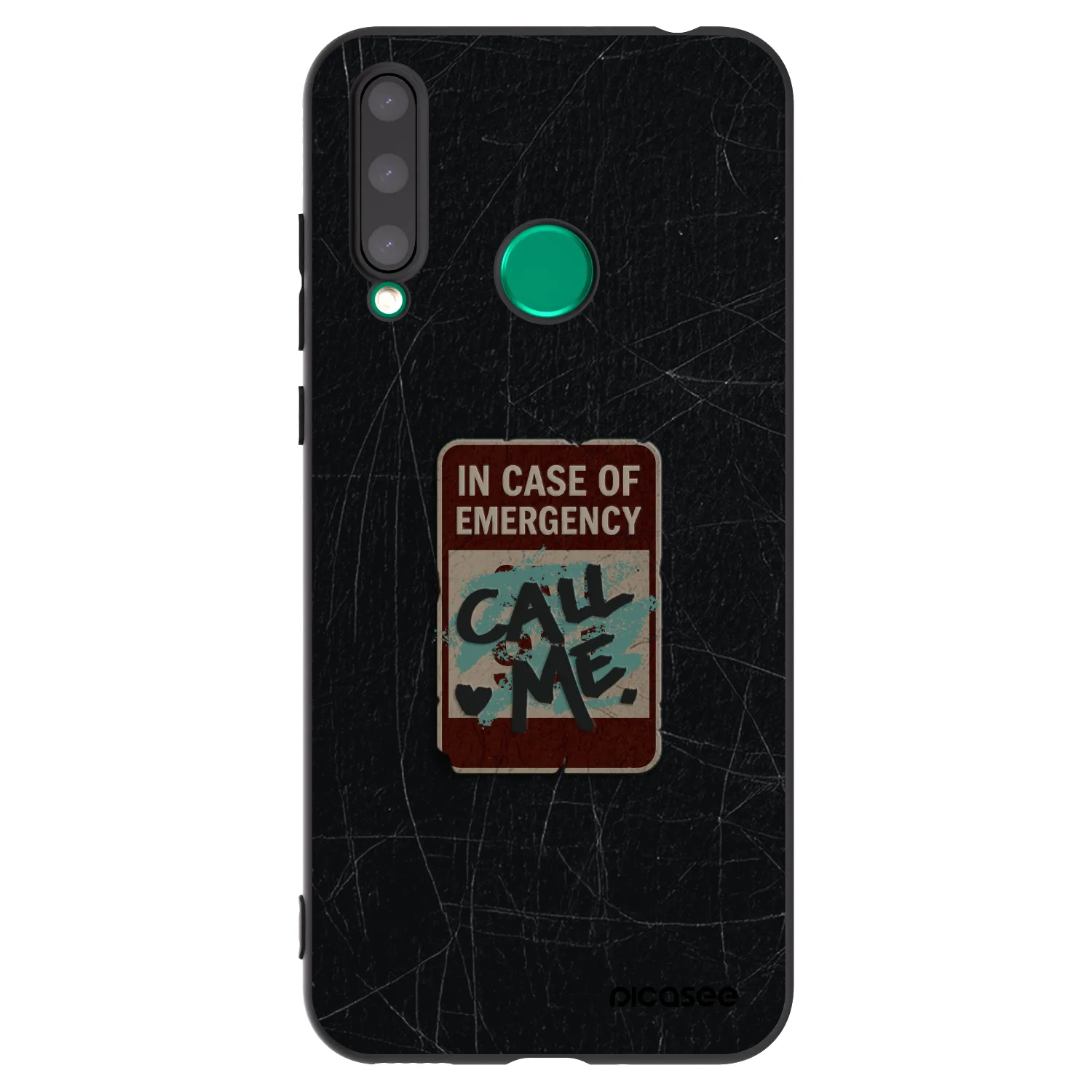 Picasee crna silikonska maskica za Honor 20 Lite - EMERGENCY