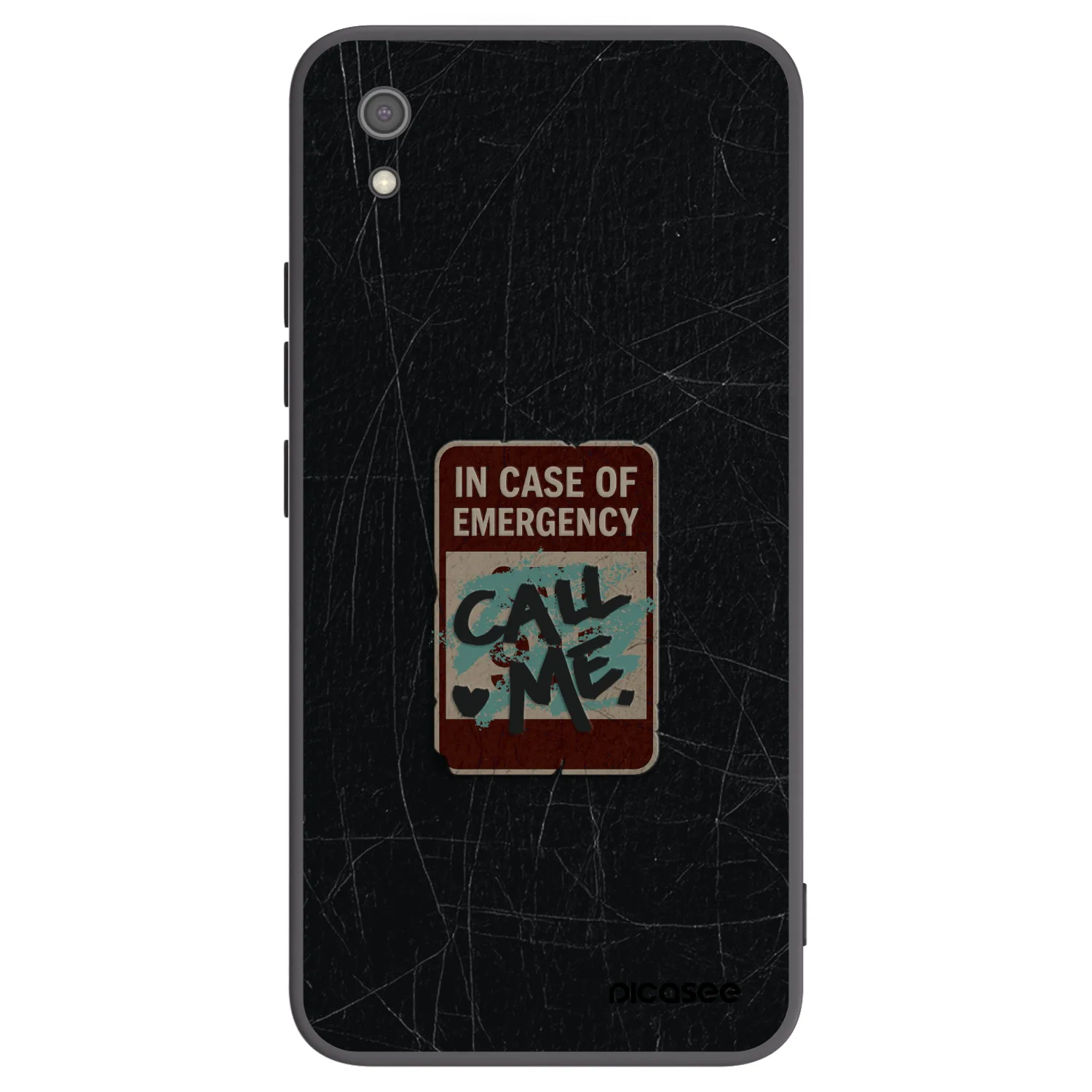 Picasee crna silikonska maskica za Xiaomi Redmi 7A - EMERGENCY