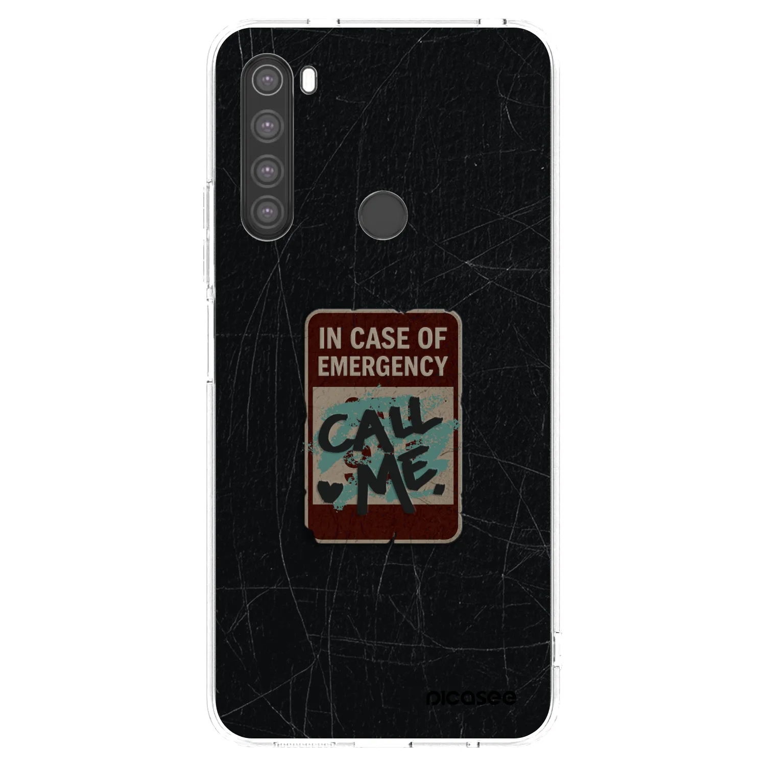 Picasee silikonska prozirna maskica za Xiaomi Redmi Note 8 - EMERGENCY