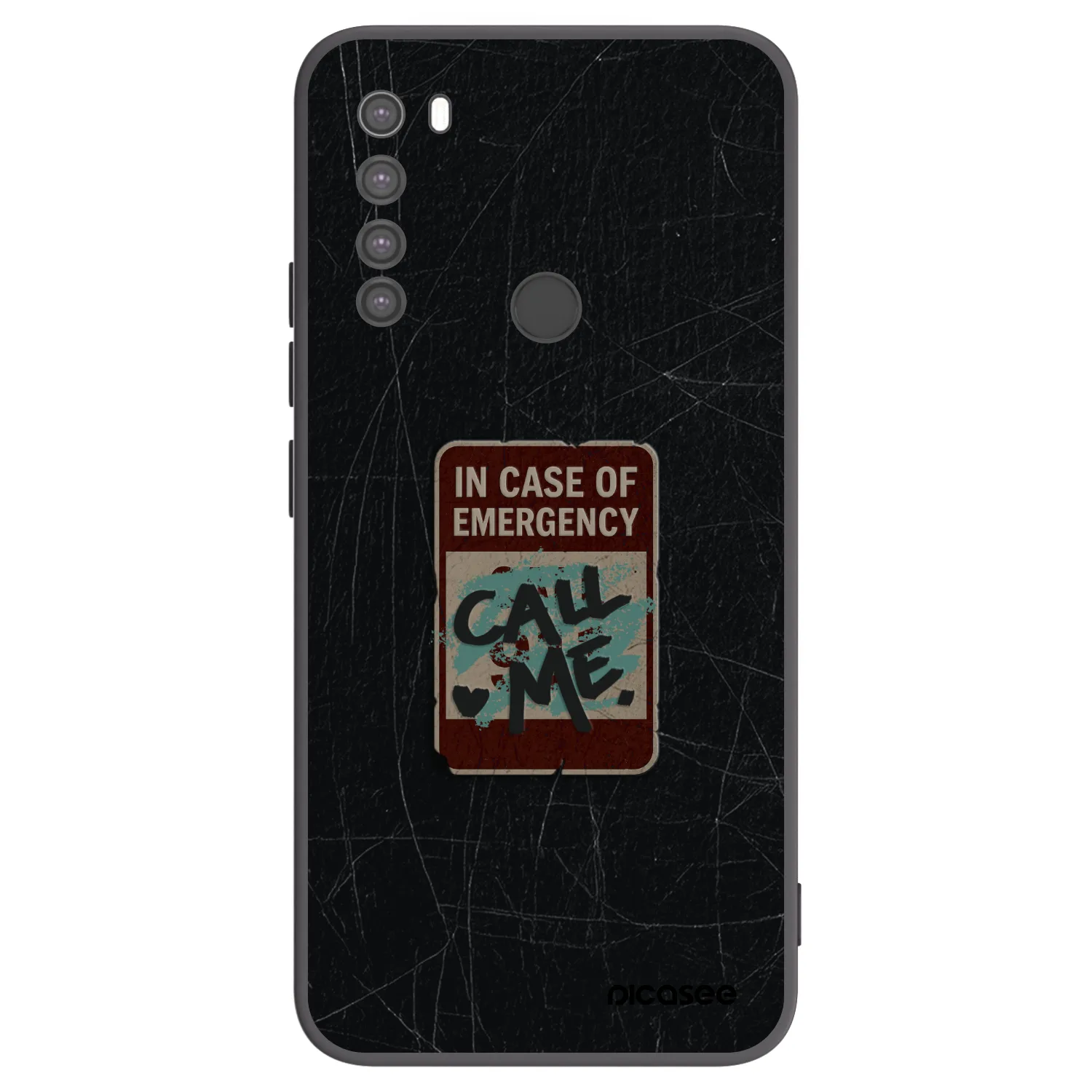 Picasee crna silikonska maskica za Xiaomi Redmi Note 8 - EMERGENCY