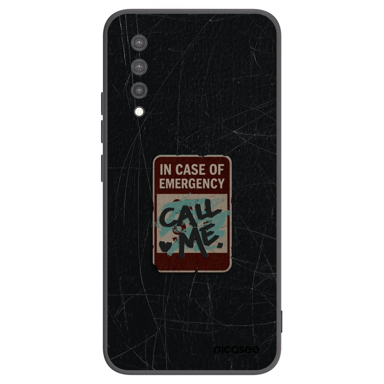 Picasee crna silikonska maskica za Xiaomi Mi 9 Lite - EMERGENCY
