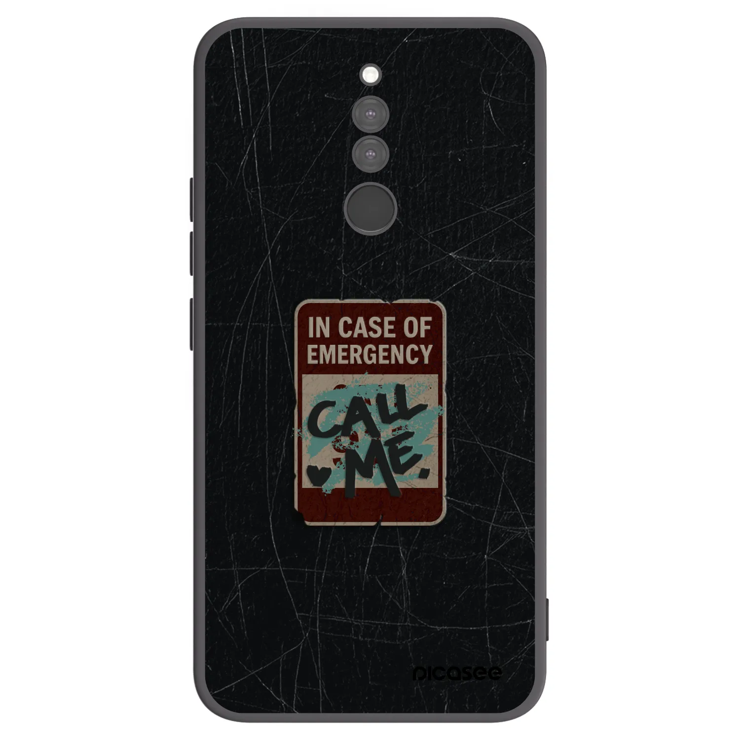 Picasee crna silikonska maskica za Xiaomi Redmi 8 - EMERGENCY