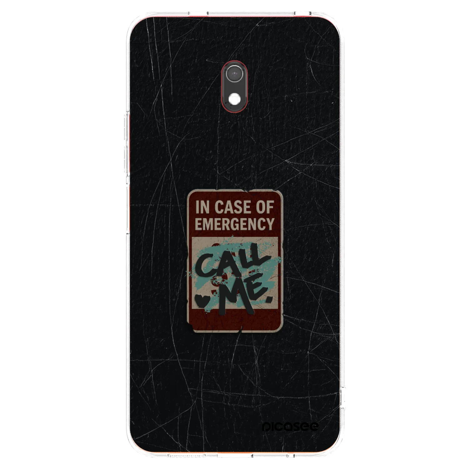 Picasee silikonska prozirna maskica za Xiaomi Redmi 8A - EMERGENCY