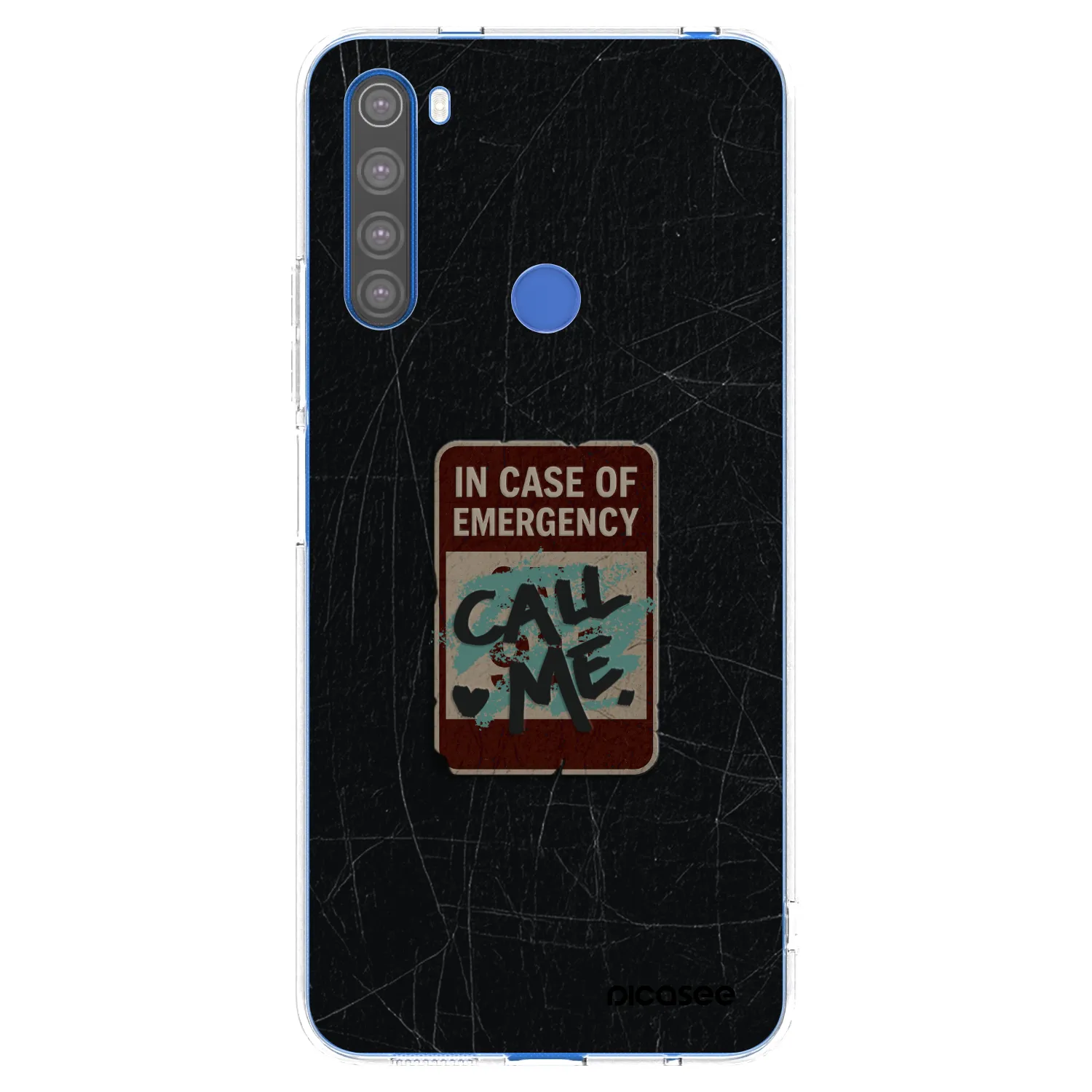Picasee silikonska prozirna maskica za Xiaomi Redmi Note 8T - EMERGENCY