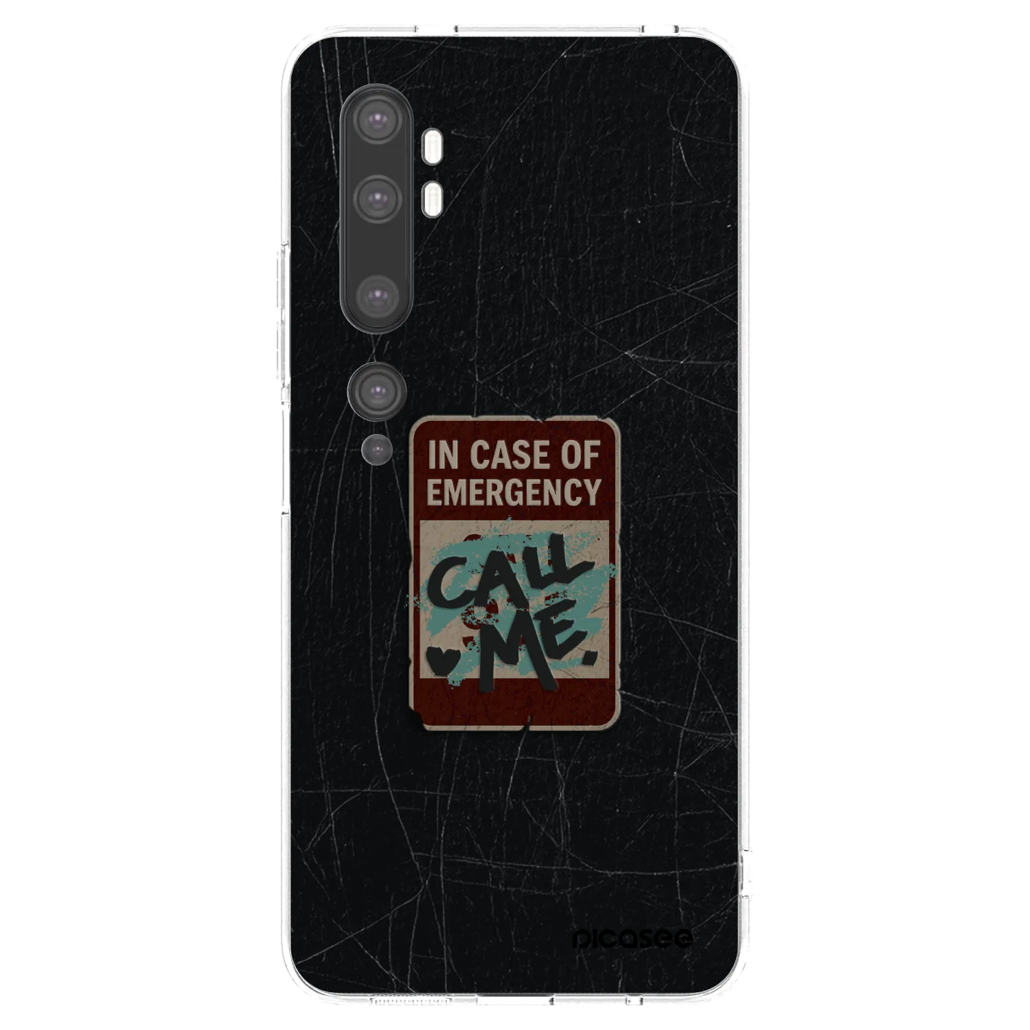 Picasee silikonska prozirna maskica za Xiaomi Mi Note 10 (Pro) - EMERGENCY