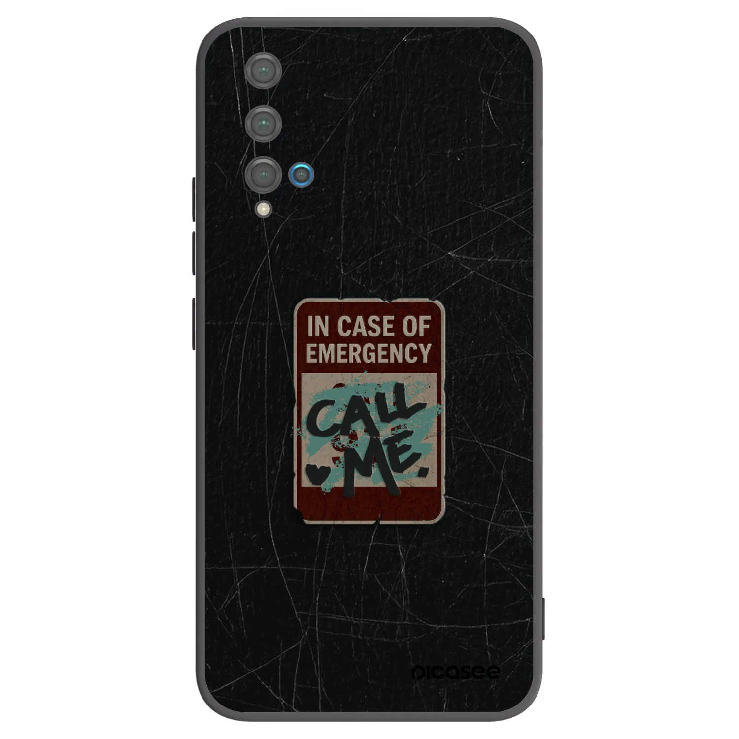 Picasee crna silikonska maskica za Huawei Nova 5T - EMERGENCY