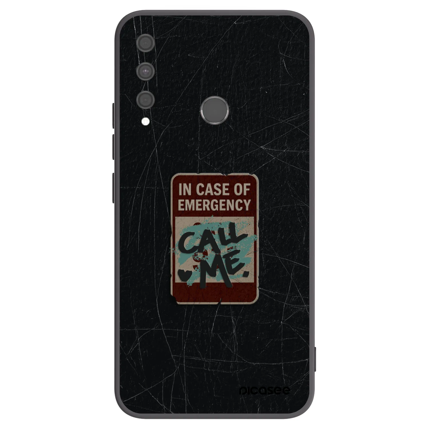 Picasee crna silikonska maskica za Huawei P40 Lite E - EMERGENCY