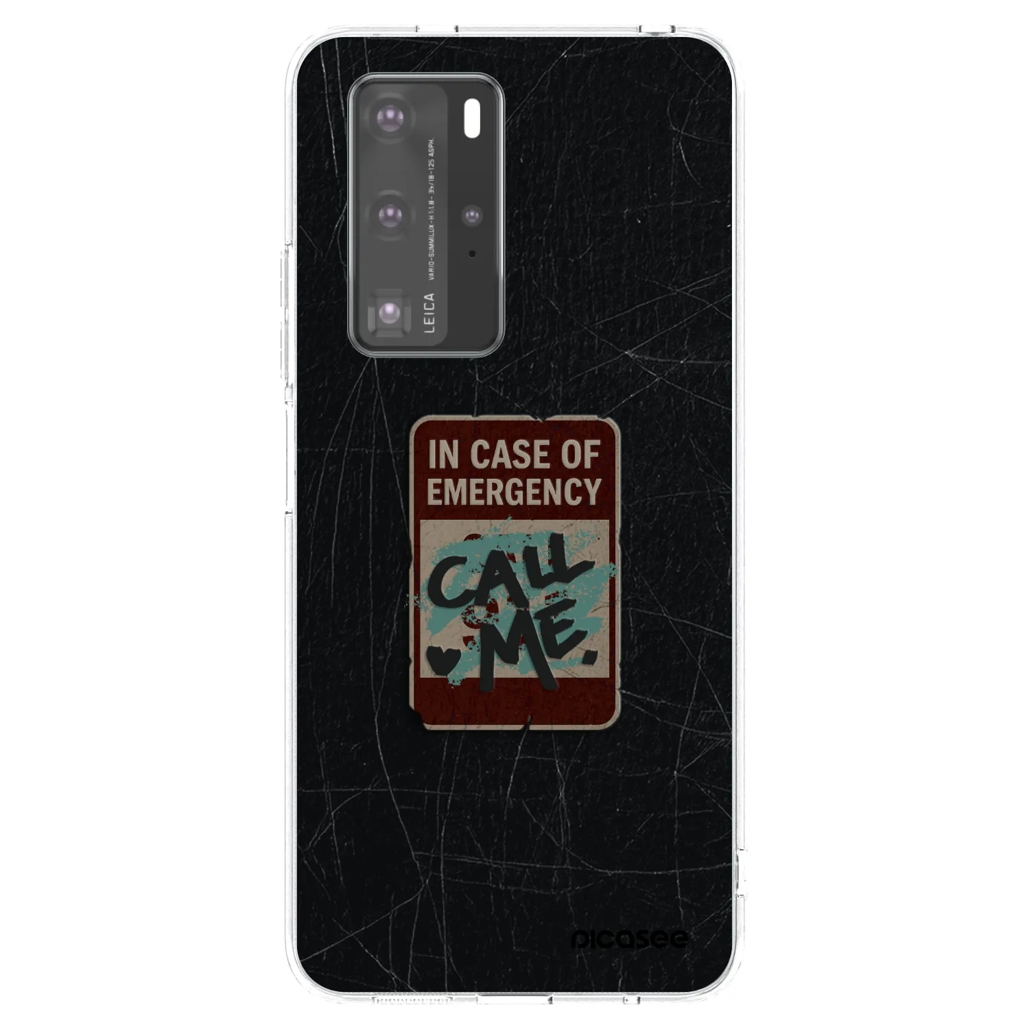 Picasee silikonska prozirna maskica za Huawei P40 Pro - EMERGENCY