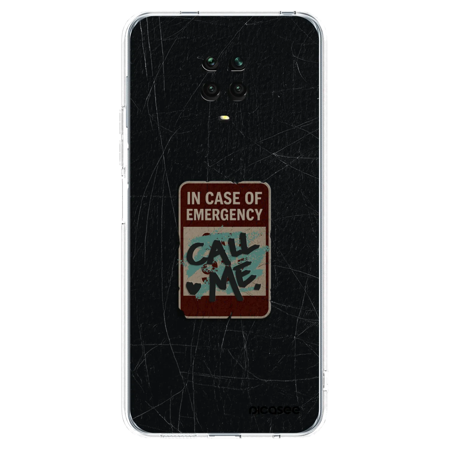 Picasee silikonska prozirna maskica za Xiaomi Redmi Note 9S - EMERGENCY