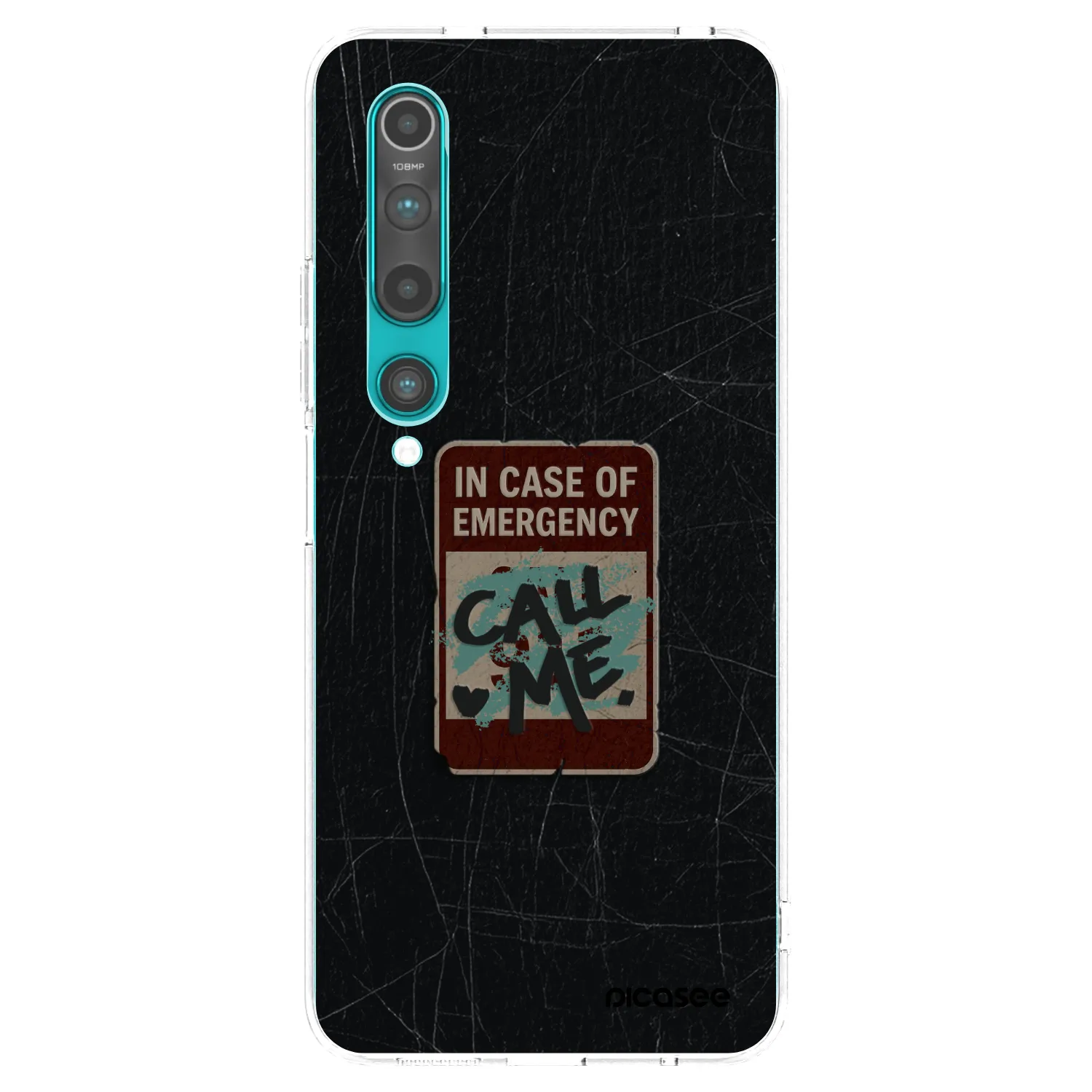 Picasee silikonska prozirna maskica za Xiaomi Mi 10 - EMERGENCY