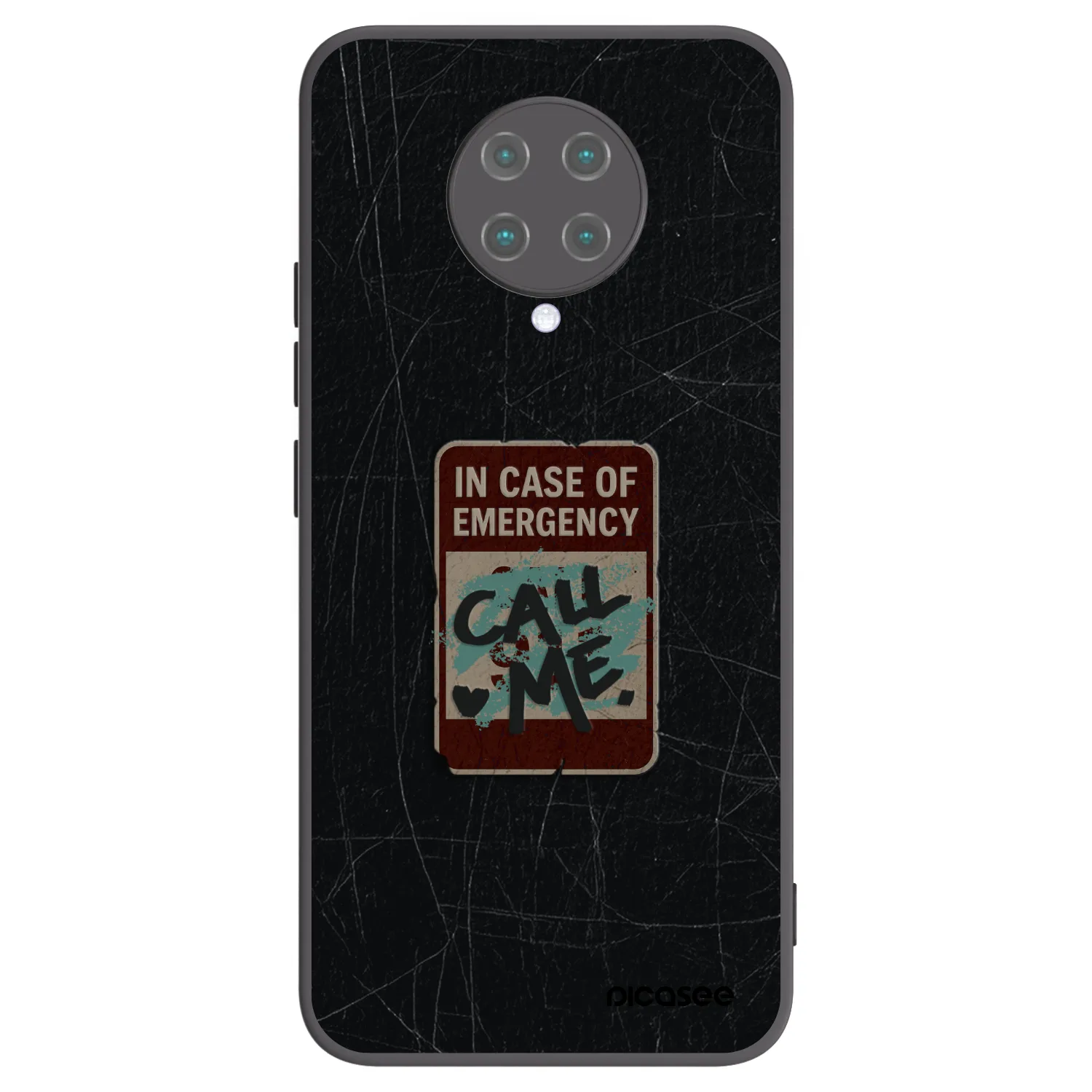 Picasee crna silikonska maskica za Xiaomi Poco F2 Pro - EMERGENCY