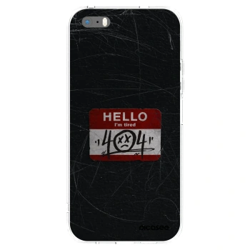 Picasee silikonska prozirna maskica za Apple iPhone 5/5S/SE - HELLO 404