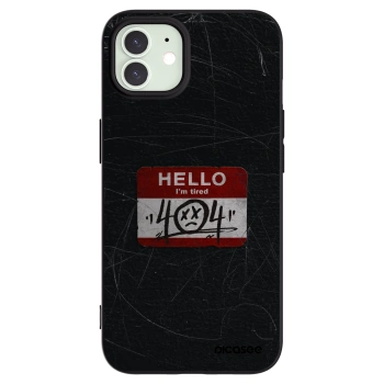 Picasee crna silikonska maskica za Apple iPhone 12 - HELLO 404