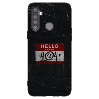 Picasee crna silikonska maskica za Realme 5 - HELLO 404