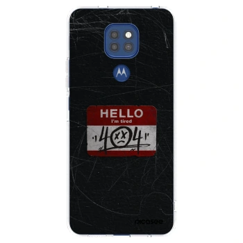 Picasee silikonska prozirna maskica za Motorola Moto G9 Play - HELLO 404