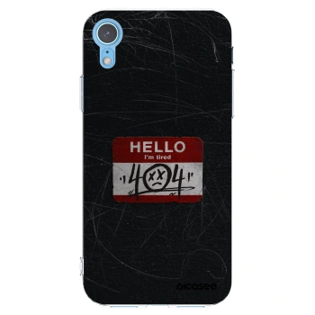 Picasee silikonska prozirna maskica za Apple iPhone XR - HELLO 404