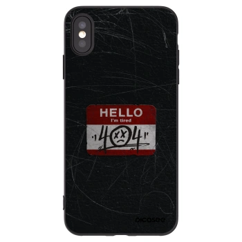Picasee crna silikonska maskica za Apple iPhone XS Max - HELLO 404