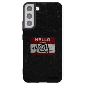 Picasee crna silikonska maskica za Samsung Galaxy S22+ 5G - HELLO 404