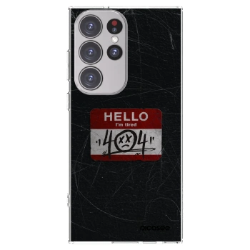 Picasee silikonska prozirna maskica za Samsung Galaxy S23 Ultra 5G - HELLO 404