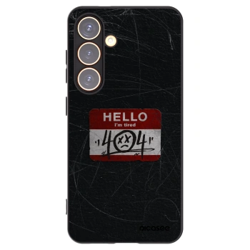 Picasee crna silikonska maskica za Samsung Galaxy S24 S921B 5G - HELLO 404