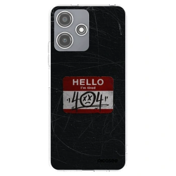Picasee silikonska prozirna maskica za Xiaomi Redmi 12 5G - HELLO 404