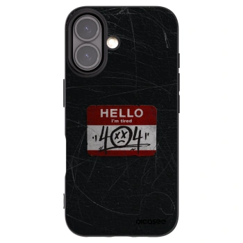 Picasee crna silikonska maskica za Apple iPhone 16 - HELLO 404