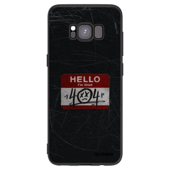 Picasee crna silikonska maskica za Samsung Galaxy S8 G950F - HELLO 404