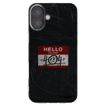 Picasee silikonska prozirna maskica za Apple iPhone 16 Plus - HELLO 404