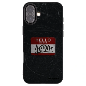Picasee crna silikonska maskica za Apple iPhone 16 Plus - HELLO 404