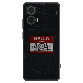 Picasee crna silikonska maskica za Motorola Moto G35 5G - HELLO 404