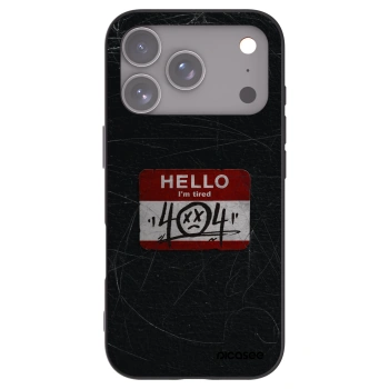 Picasee crna silikonska maskica za Apple iPhone 17 Pro - HELLO 404